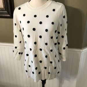 New York & Company Polka Dot Sweater